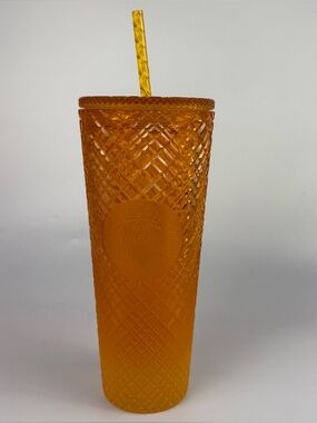 Starbucks Venti 24oz Orange MANGO OMBRE Jeweled Cold Cup Tumbler